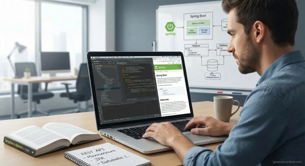 learn spring-boot hibernate and java frameworks at javatutoronline.com