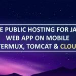free public hosting for java web app on mobile