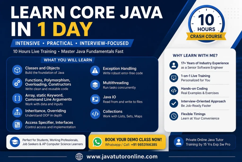 Learn Java in One Day