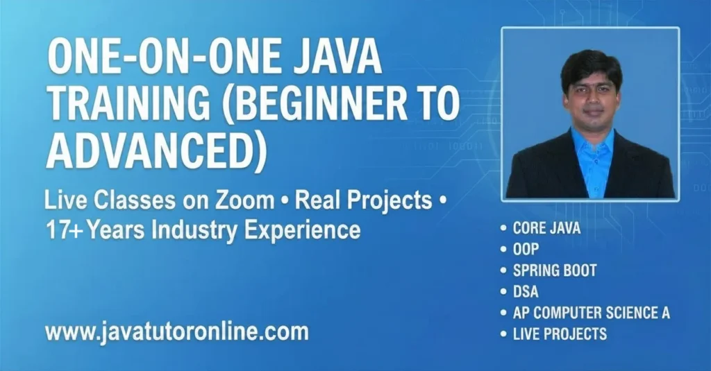 Online Java Tutor – Private Java Training by Chinmay